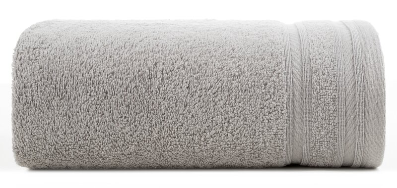Ręcznik kąpielowy bawełniany żakardowy Kely jasnoszary 70x140 cm – miękki i chłonny
