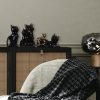 Figurka ceramiczna kot czarny 11 x 9 x 20 cm – stylowa dekoracja