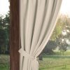 Zasłona ogrodowa gotowa na taśmie Garden jasnobeżowa 155 X 200 cm – wodoodporna i trwała