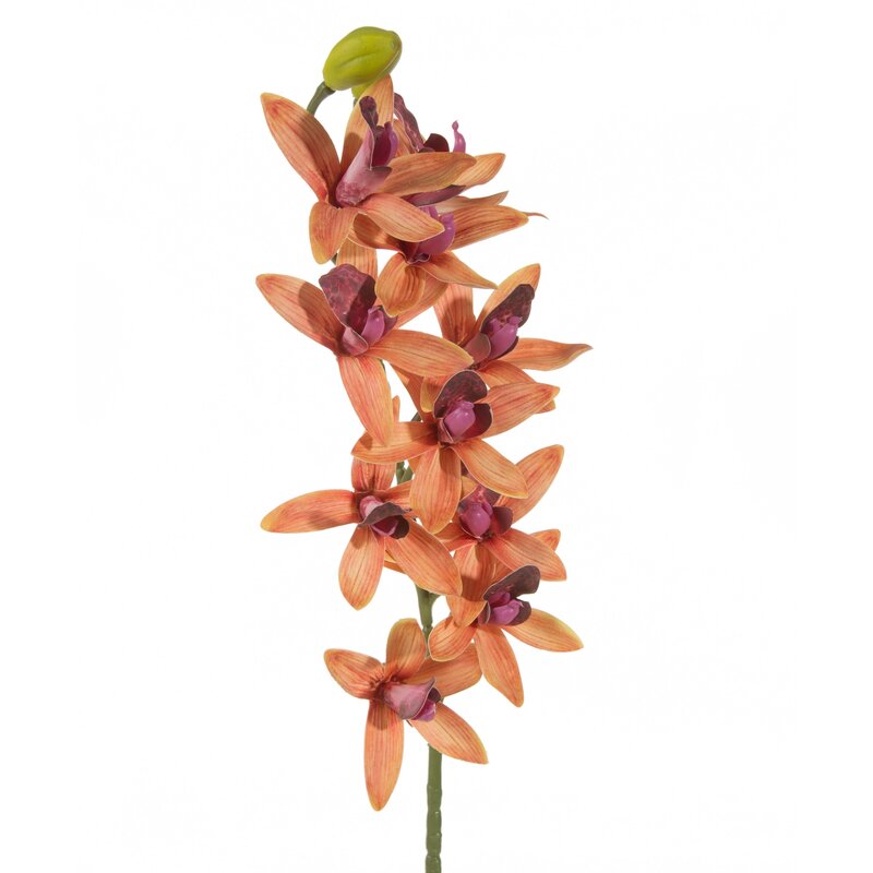 Kwiat dekoracyjny pomarańczowy fi 10 x 76 cm – do dekoracji wnętrz