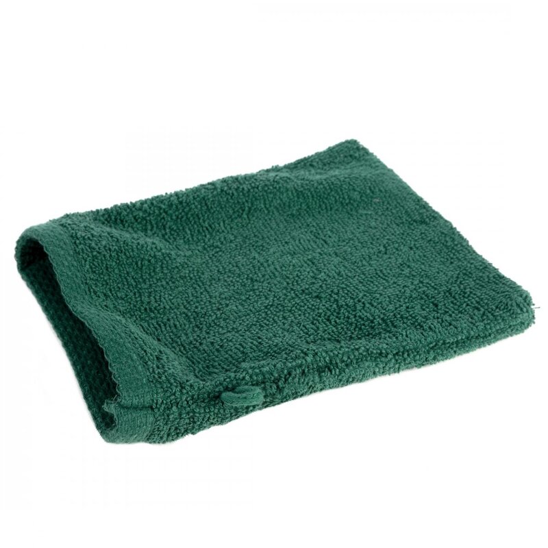 Ręcznik gładki ciemnozielony 16 x 21 cm – delikatny dla skóry