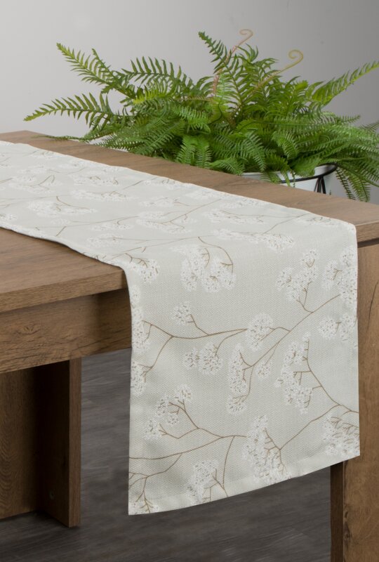 OBRUS FLORE 4 40 X 140 CM JASNOZIELONY