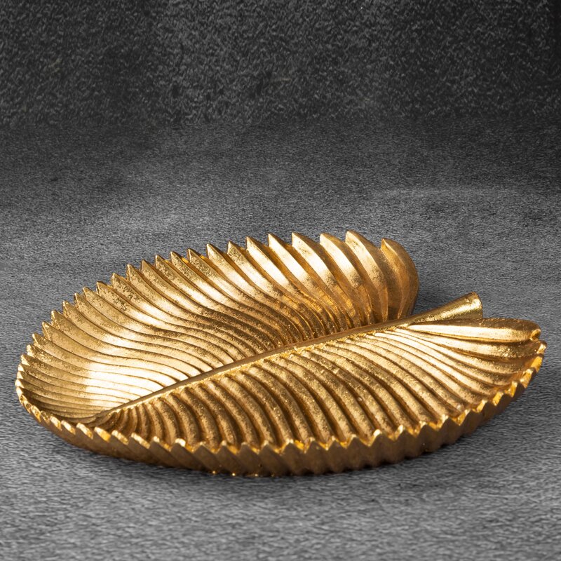 Patera dekoracyjna Femi złota 28 x 28 x 3 cm – doda blasku wnętrzu