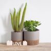 Doniczka ceramiczna popielata fi 18 x 15 cm – do salonu i sypialni