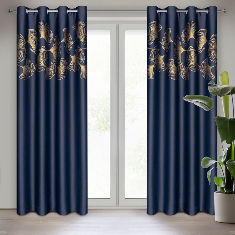 Zasłona gotowa Harmony granatowa 140 x 250 cm – zaciemniająca i trwała