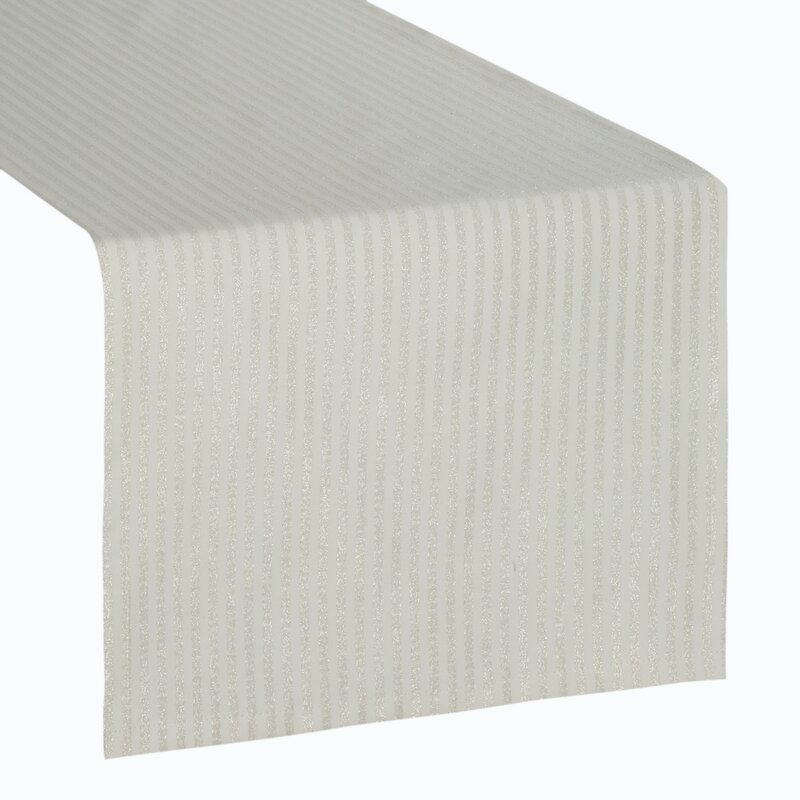 Obrus błyszczący FLASH 6 naturalny 40 x 180 cm – doda blasku stołu