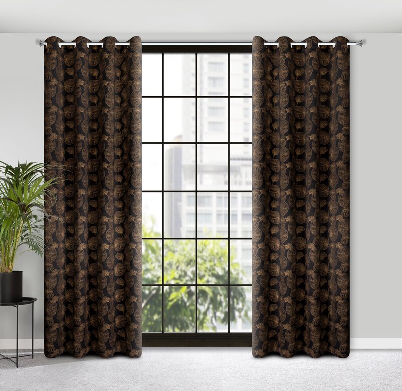 Zasłona gotowa Marigold czarna 140 x 250 cm – zaciemniająca