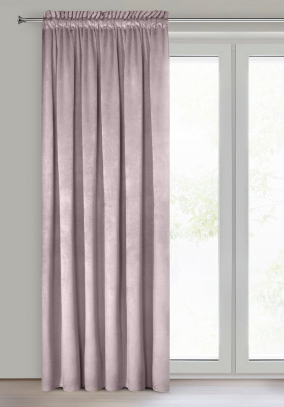 Zasłona gotowa Pierre pudrowy róż 140 x 300 cm – zapewni intymność