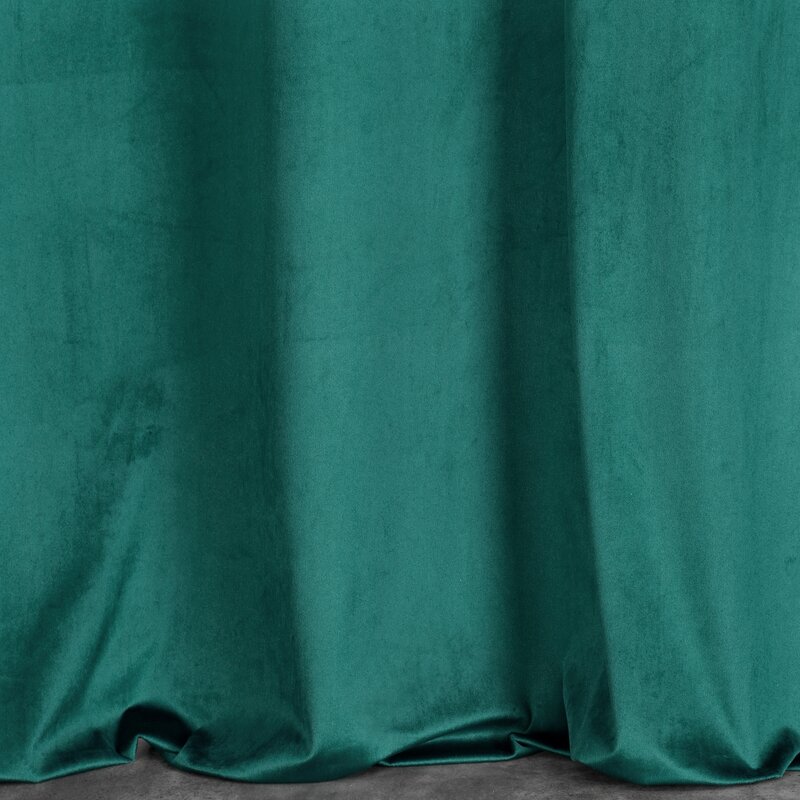 Zasłona welwetowa Agnes turkusowa 140 X 250 CM – do salonu i sypialni