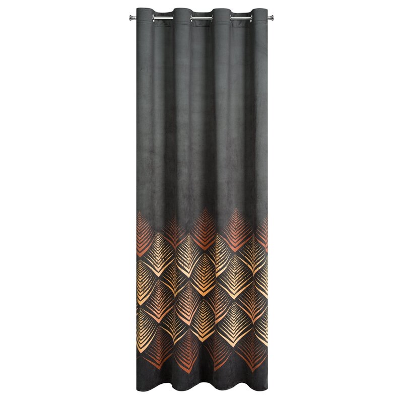 ZASŁONA GOTOWA ANGELINA 140 X 250 CM CZARNY