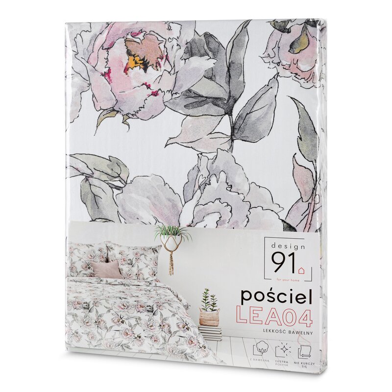 POŚCIEL D91 LEA 04 140 X 200 CM BIAŁY