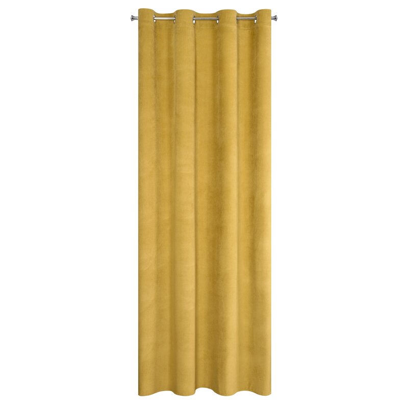 Zasłona gotowa Milo złota 140 X 250 cm – aksamitna, przytulna