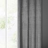 Zasłona gotowa welwetowa LILI szara 140 X 250 cm – miękka w dotyku