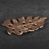 Patera metalowa Dalia złota 27 x 17 x 1 cm – idealna na świece