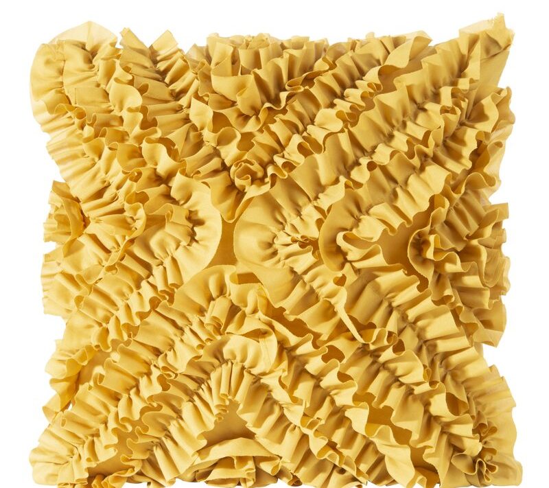 Poszewka microfibra musztardowa 45 x 45 cm – łatwa w czyszczeniu