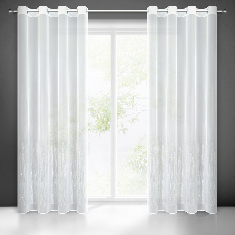 Firana gotowa Solei biała 140 x 250 cm – rozprasza światło