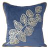 Poszewka dekoracyjna granatowa 45 x 45 cm – welwetowa i stylowa