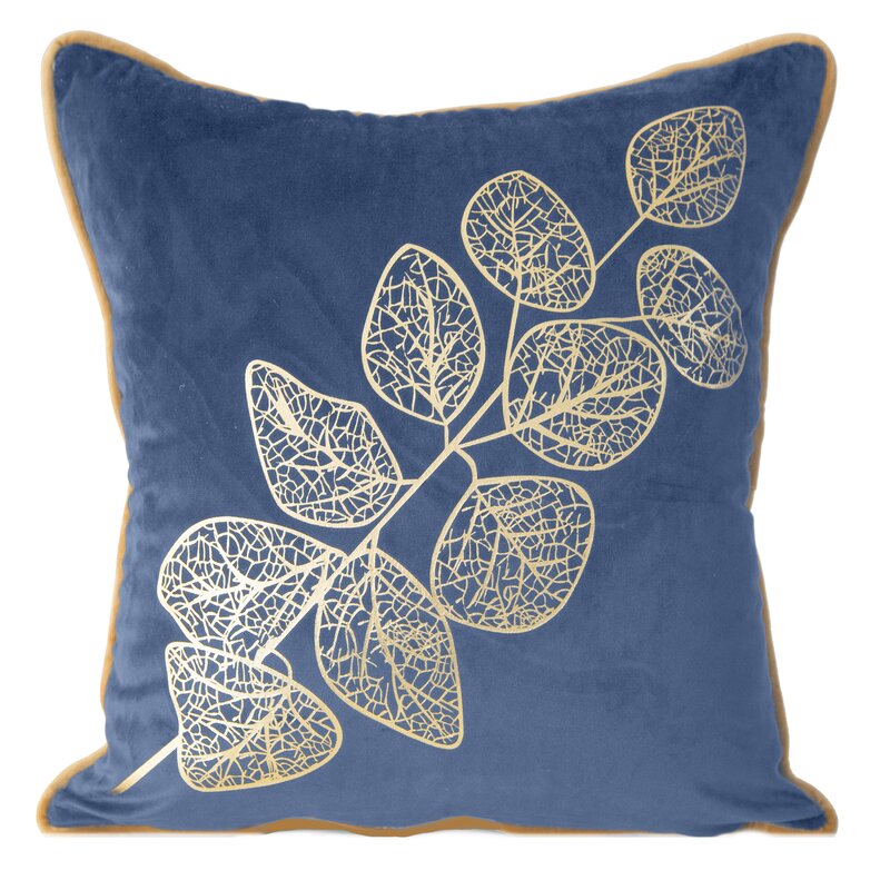 Poszewka dekoracyjna granatowa 45 x 45 cm – welwetowa i stylowa