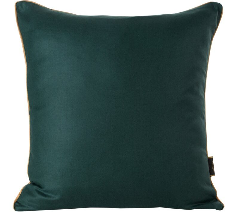 Poszewka dekoracyjna ciemnozielona 45 x 45 cm – wprowadza spokój