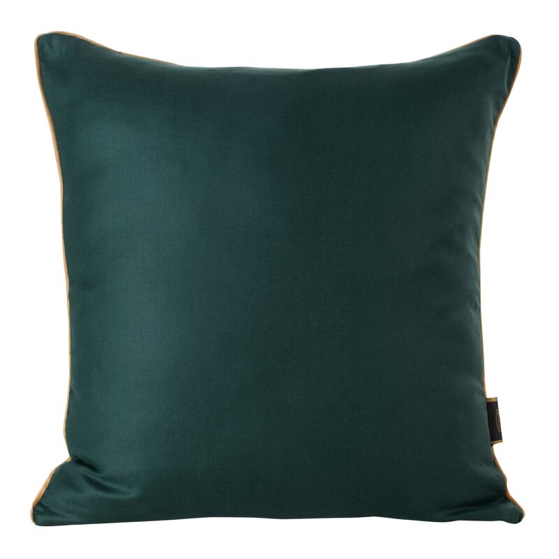 Poszewka dekoracyjna ciemnozielona 45 x 45 cm – wprowadza spokój