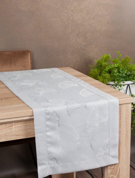 Bieżnik żakardowy szary 40 x 200 cm – podkreśla piękno stołu
