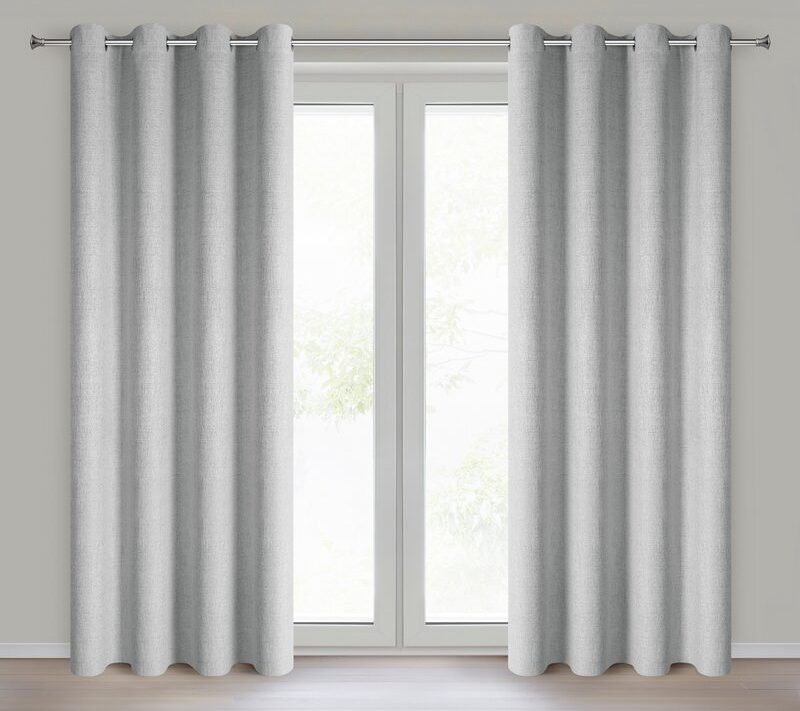 Zasłona gotowa Linda srebrna 140 x 250 cm – delikatnie zaciemniająca