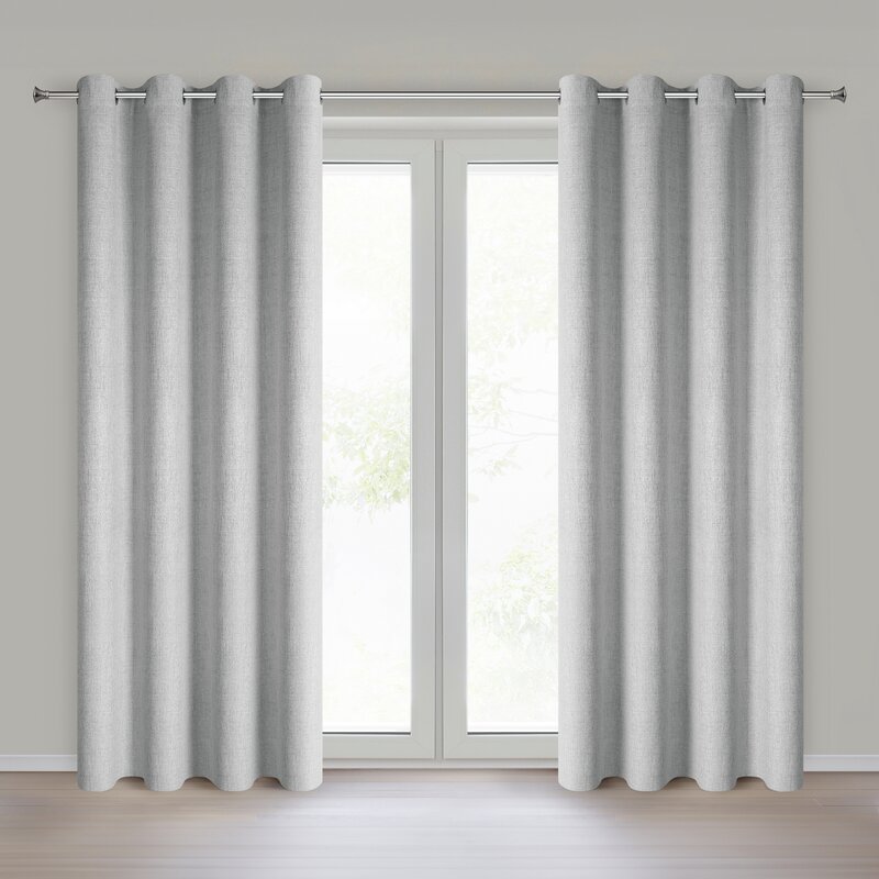 Zasłona gotowa Linda srebrna 140 x 250 cm – delikatnie zaciemniająca