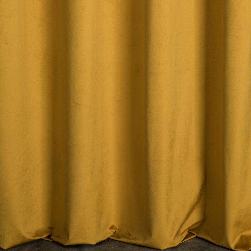 Zasłona gotowa Jasper złota 140 X 250 cm – welwetowa z cekinami