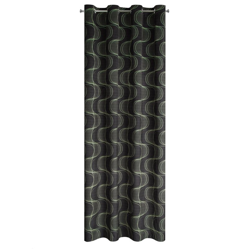 Zasłona gotowa welwetowa Pola czarna 140 X 250 cm – dyskretna ochrona