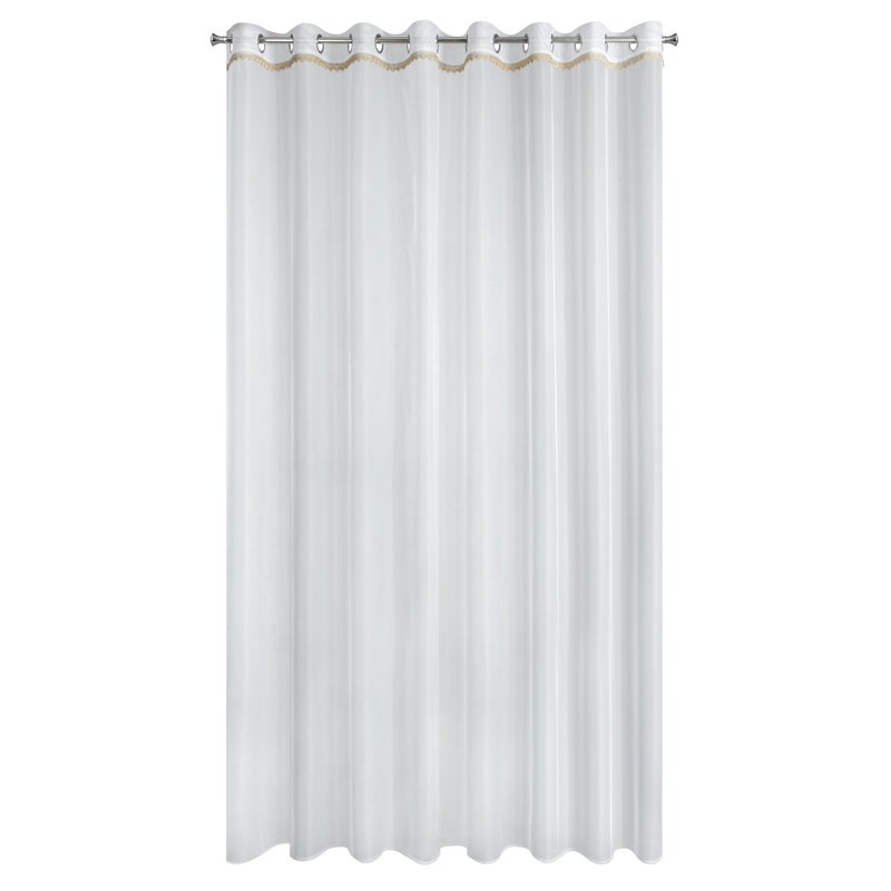 Firana gotowa Meril biała 300 x 250 cm – rozjaśnia wnętrze