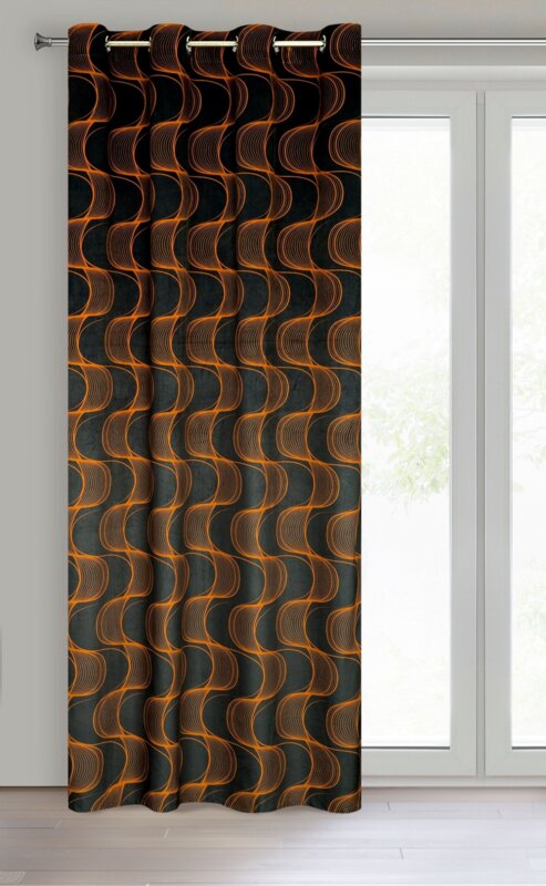 Welwetowa zasłona POLA czarna 140 X 250 cm – miękka i przytulna
