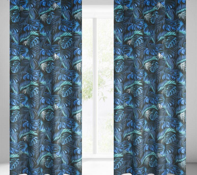 Zasłona gotowa Lazur czarna 140 x 250 cm – zaciemnia pomieszczenie