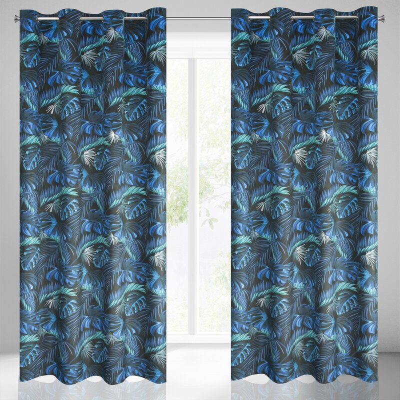 Zasłona gotowa Lazur czarna 140 x 250 cm – zaciemnia pomieszczenie