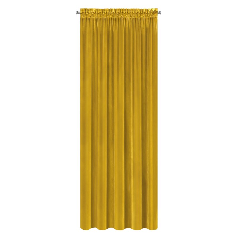 Zasłona gotowa Samanta musztardowa 140 x 270 cm – zaciemnia pomieszczenie