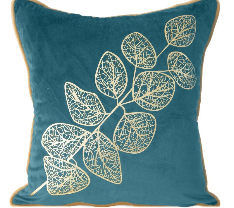 Poszewka dekoracyjna ciemnoturkusowa 45 x 45 cm – doda blasku sofie