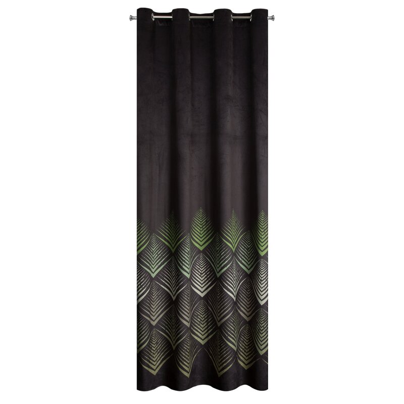 Zasłona gotowa czarna 140 x 250 cm – zaciemniająca welwetowa