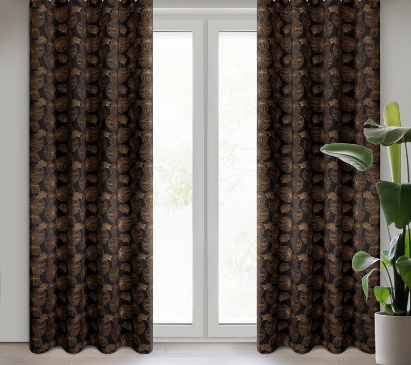 Zasłona gotowa Marigold czarna 140 x 250 cm – zaciemniająca