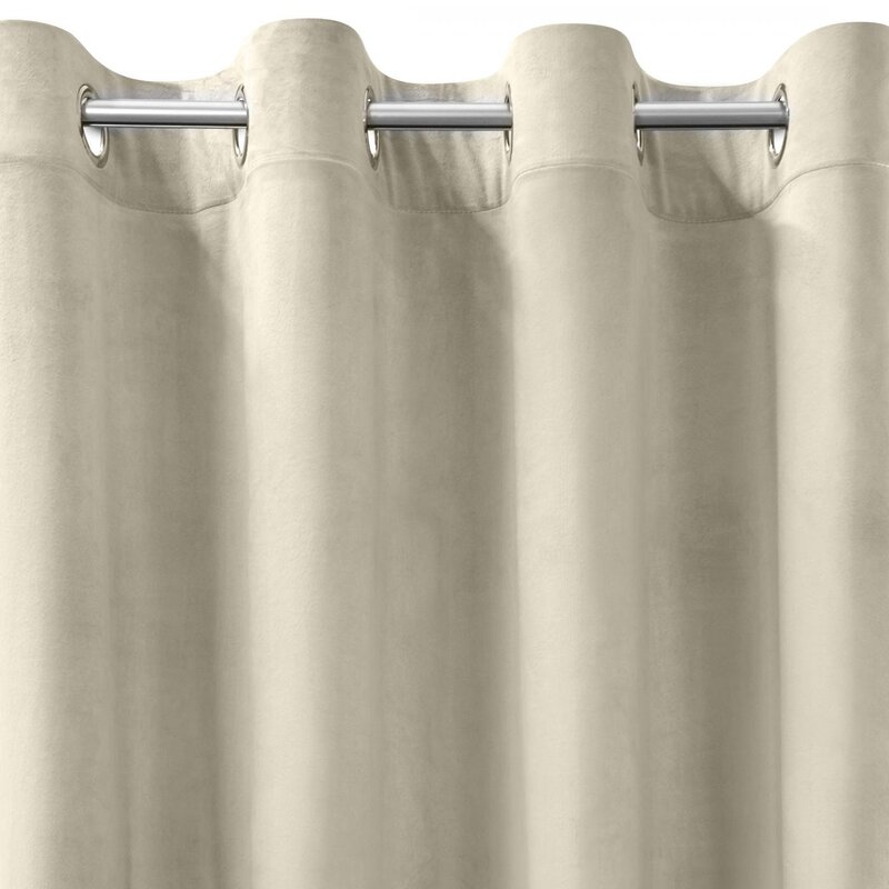 Zasłona gotowa D91 beżowa 140 x 250 cm – tworzy półmrok