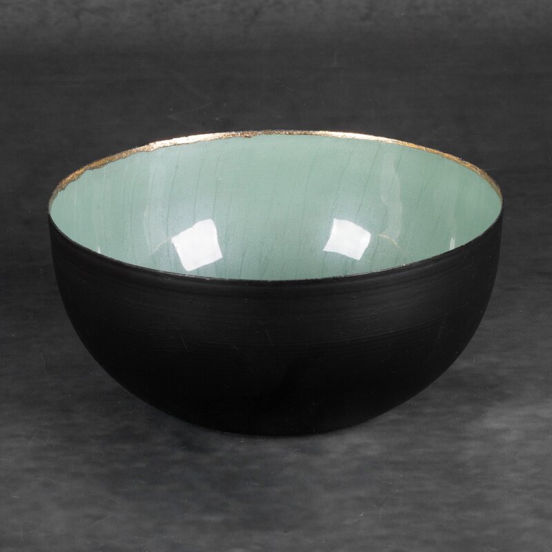 Misa metalowa Dora czarna fi 20 x 9 cm – stylowa dekoracja