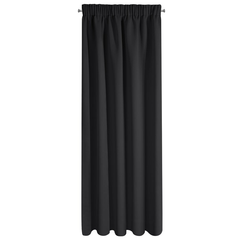 Zasłona gotowa D91 Parisa czarna 140 x 270 cm – pełna prywatność