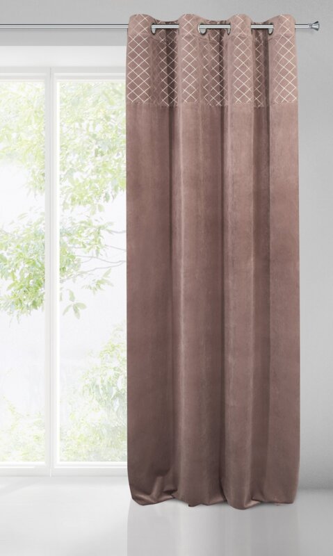 Zasłona gotowa Karina 2 pudrowy róż 140 x 250 cm – zaciemnia pomieszczenie