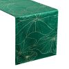 Obrus błyszczący ciemnozielony 35 x 220 cm – doda blasku stołu