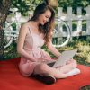 Koc piknikowy SI/HARMONY bordowy 130x150 cm – idealny na piknik