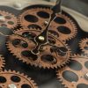 Zegar ścienny industrial popielaty O 37 x 7 cm – idealny do salonu