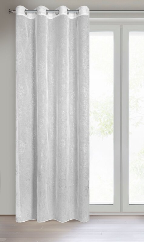 Zasłona gotowa Lori biała 140 x 250 cm – rozświetla wnętrze