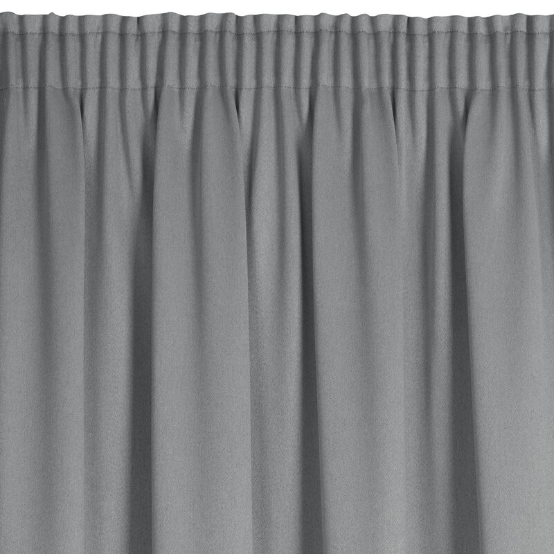 Zasłona gotowa Carlo srebrny 130 x 300 cm – zapewnia zaciemnienie