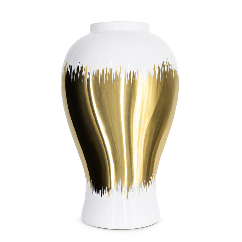 Wazon ceramiczny Tala biały 21 x 34 cm – na suche i kwiaty