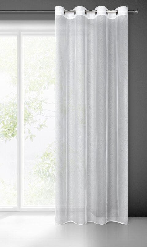 Firana gotowa Tamina biała 140 x 250 cm – rozświetla wnętrze