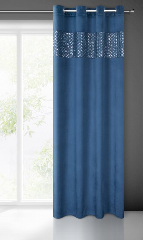 Zasłona gotowa Margot granatowa 140 X 250 CM – do salonu i sypialni