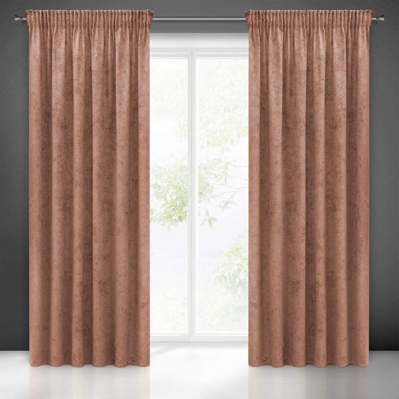 Zasłona gotowa Anisa ciemnoróżowa 140 x 270 cm – zaciemniająca i stylowa